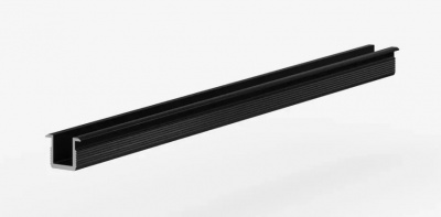 Защелка для теневой рейки LIGHT mini, под обои и панели, Черная анодированная, размер (11,3*16*3000мм).  29/1-11-300